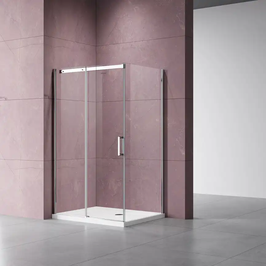 Душевой уголок Vincea Dice 120х100 VSR-4D1012CL, профиль хром, стекло Прозрачное фото 1