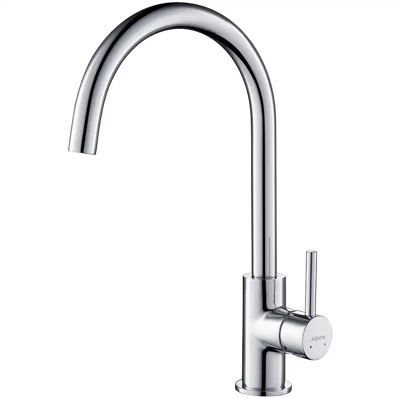 Смеситель для кухни Aquatek Европа AQ1382CR поворотный излив, Хром фото 1