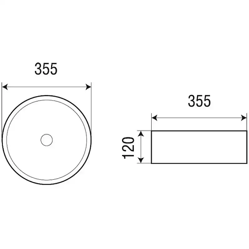 Раковина накладная Azario 355х355х120 AZ-3134-MW, цвет Белый фото 3