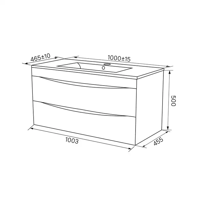 Тумба с раковиной IDDIS Cloud 100, подвесная, Белая, CLO10W1i95K фото 6