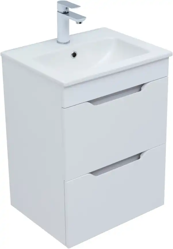 Тумба под раковину Aquanet Практика 50 белый глянец, 347914 фото 5
