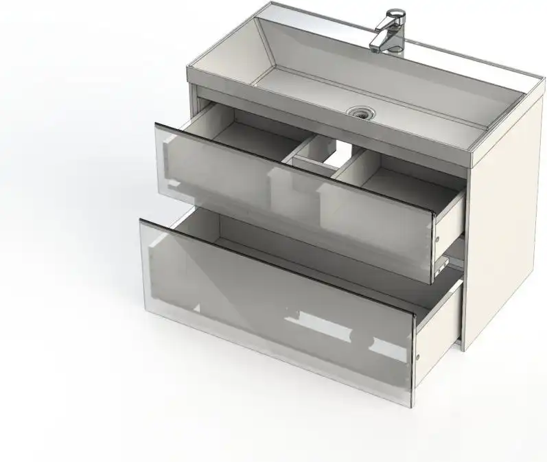 Тумба под раковину Aquanet Гласс 90 белый 196960 фото 10