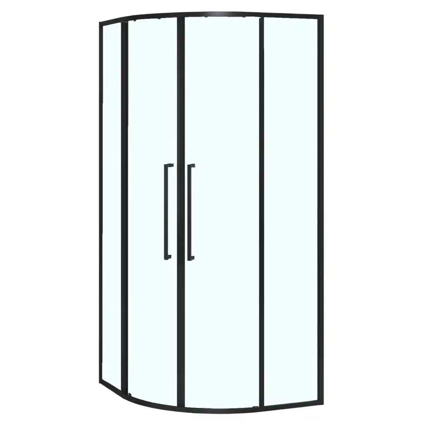 Душевой уголок Azario 100х100 AZ-S43-100-MB-CL, профиль черный матовый, стекло Прозрачное фото 2