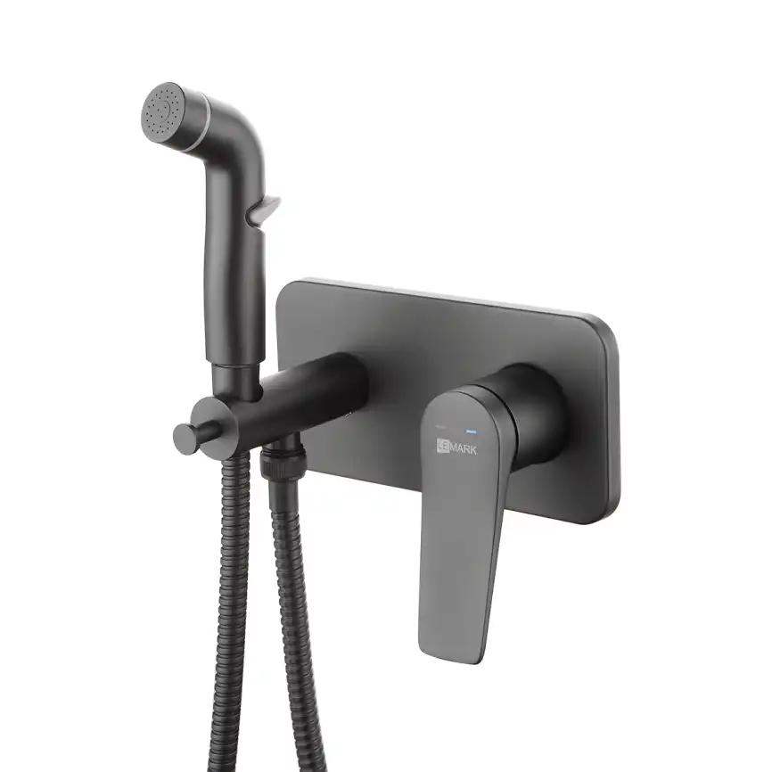 Гигиенический душ со смесителем Lemark LM3720BL однорычажный, Черный фото 1