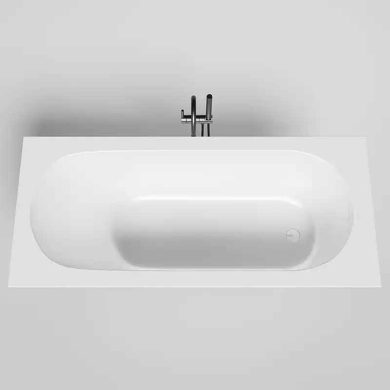 Ванна Salini ORNELLA KIT 180х80 102422M из материала S-Stone, Белая матовая фото 1