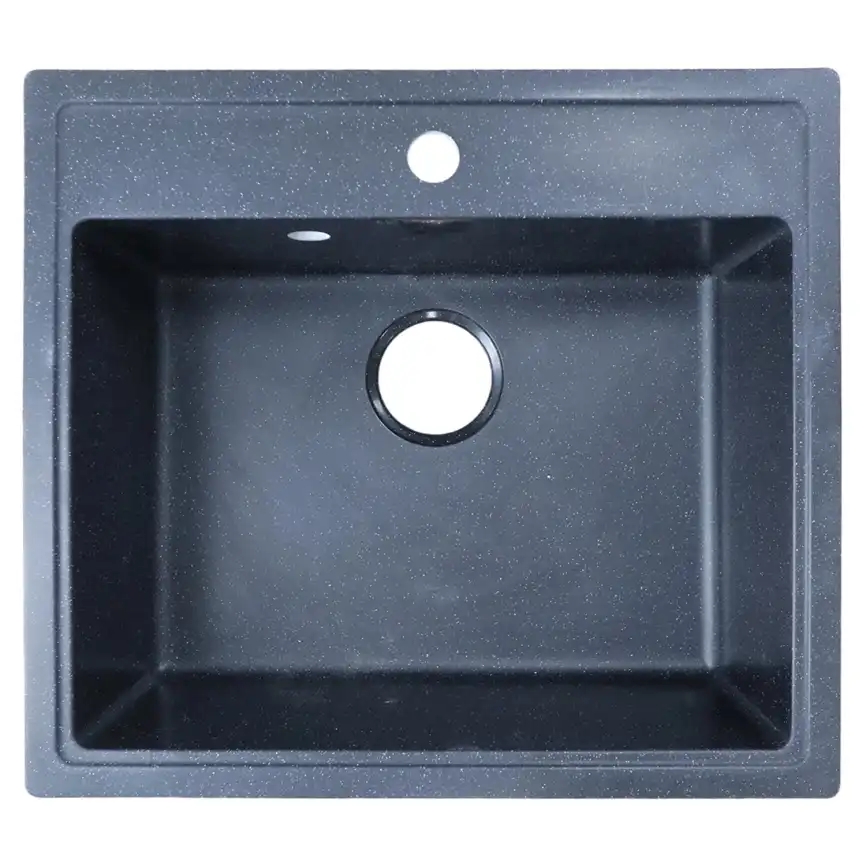Кухонная мойка AZARIO Onda 565x505x200 искусственный мрамор, цвет черный: CS00105224 фото 1
