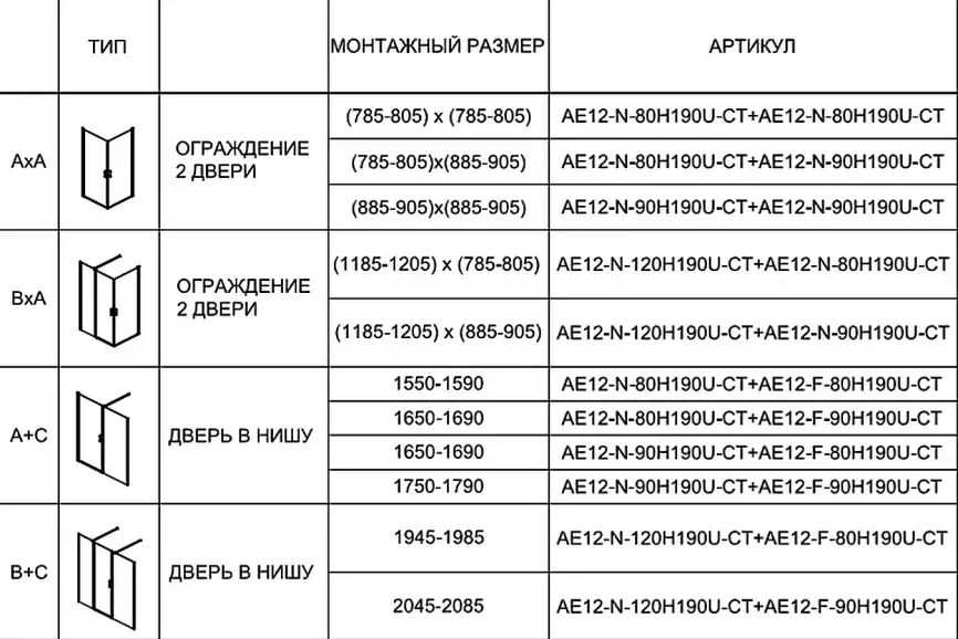 Душевая перегородка Aquanet Cinetic 90 см, AE12-F-90H190U-CT, профиль Хром, стекло Прозрачное фото 6