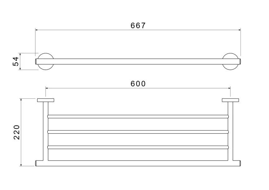 Полка для полотенец Aquatek Оберон AQ4222BG, Золото матовое фото 2
