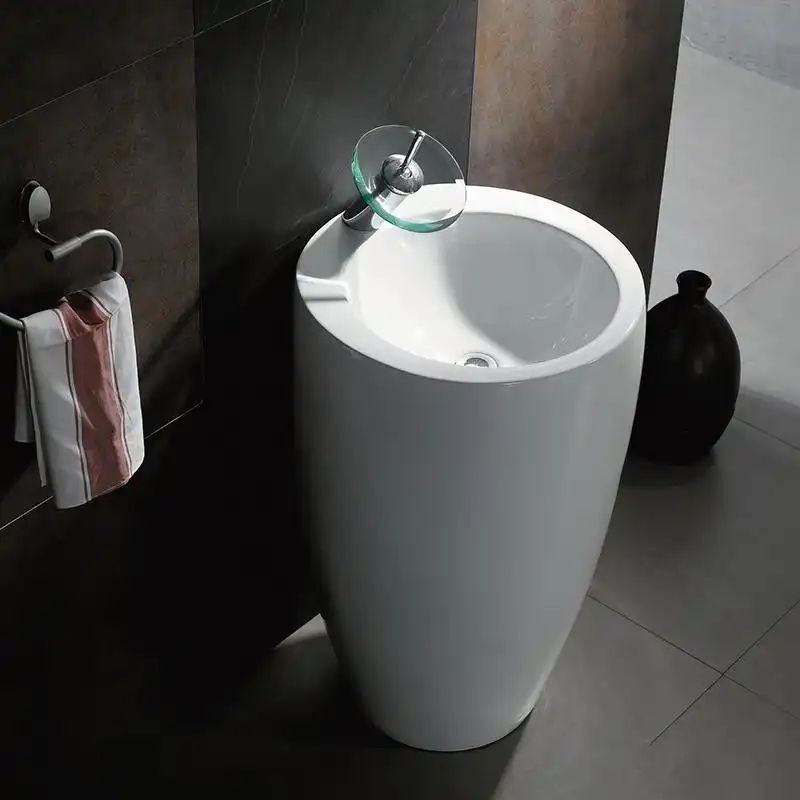 Раковина CeramaLux B133 505х505х840 Напольная цвет Белый фото 1