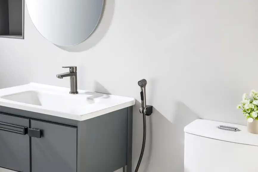 Смеситель для раковины Aquatek Лугано AQ1712BGM, Оружейная сталь фото 4