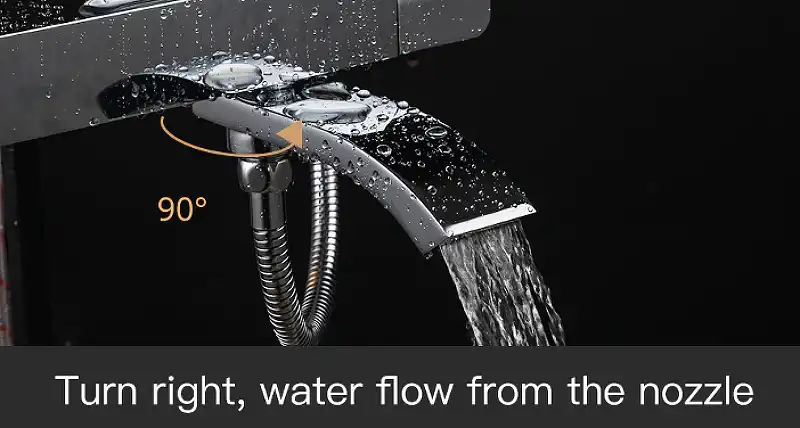 Душевая система Gappo G2407-40 с термостатом, с поворотным изливом, Хром фото 8