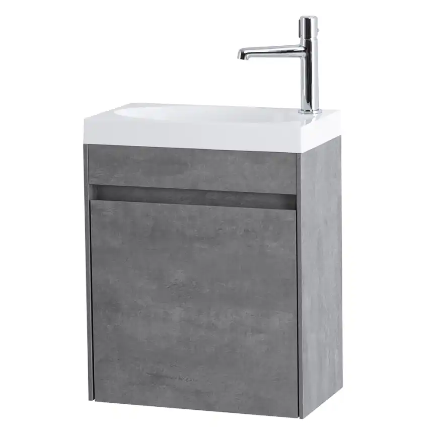 Тумба под раковину BelBagno PIETRA MINI-460-1A-SO-SCM-R подвесная Stucco Cemento фото 6