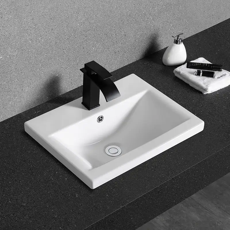 Умывальник CeramaLux 9393-50 510х395х155 Полувстраиваемая цвет Белый фото 6