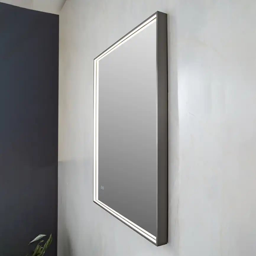 Зеркало с подсветкой AVS ZH 75x90 см, антипар, оружейная сталь фото 5