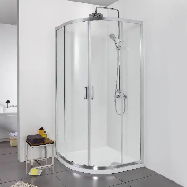 Душевой уголок Sole Omega 100х100 профиль Хром стекло прозрачное фото 1