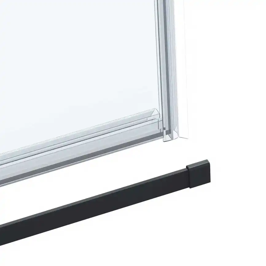 Душевая дверь Vincea Como Soft 140 VDS-1CS140CLB, раздвижная, профиль черный, стекло прозрачное фото 3