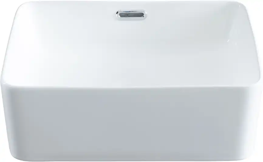 Раковина накладная Aquanet PERFECT-1 40,5х31,5х14 прямоугольная, Белая глянцевая фото 1