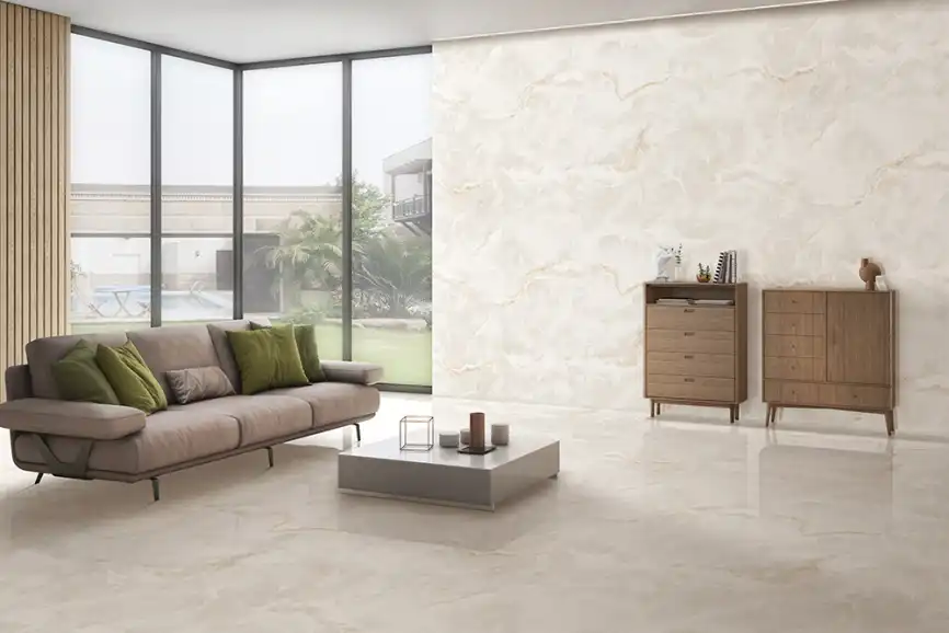 Керамогранит AVS Edonyx Ivory 60x120 полированный, бежевый фото 2