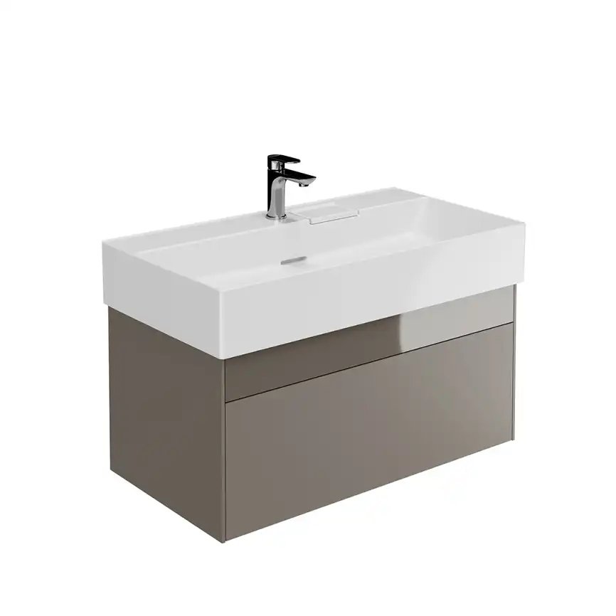 Тумба под раковину Kerama Marazzi LOGICA 90 см, LOG.90.2\SAN подвесная, Песчаный фото 1
