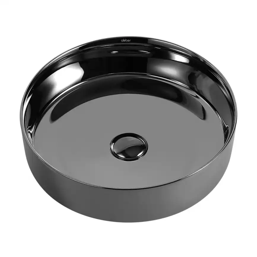 Раковина накладная ABBER BEQUEM 40х40х12 AC2109GS, круглая, серебро фото 3