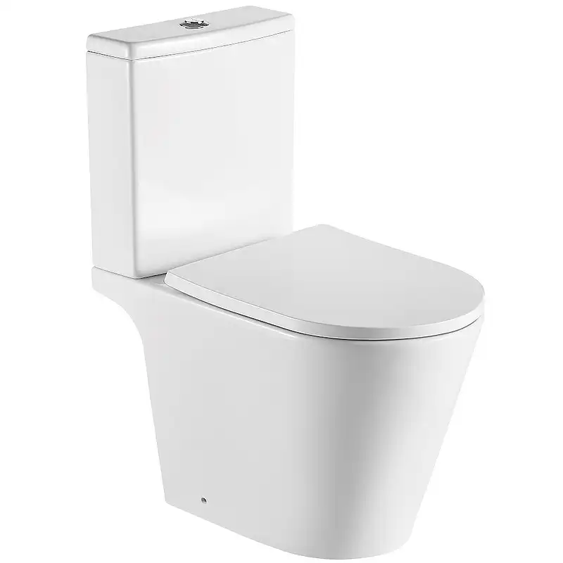 Унитаз-компакт напольный Aquatek БЕТТА безободковый с бачком AQ1363B-00 640*365*790, горизонтальный выпуск,тонкое сиденье микролифт фото 1