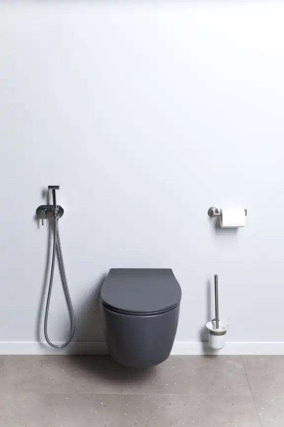 Подвесной безободковый унитаз Allen Brau Fantasy 4.11004.AN без сиденья, антрацит фото 21