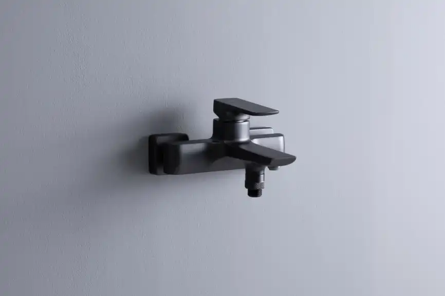 Смеситель для ванны Allen Brau Infinity 5.21006-31, однорычажный, с коротким изливом, Черный матовый фото 8