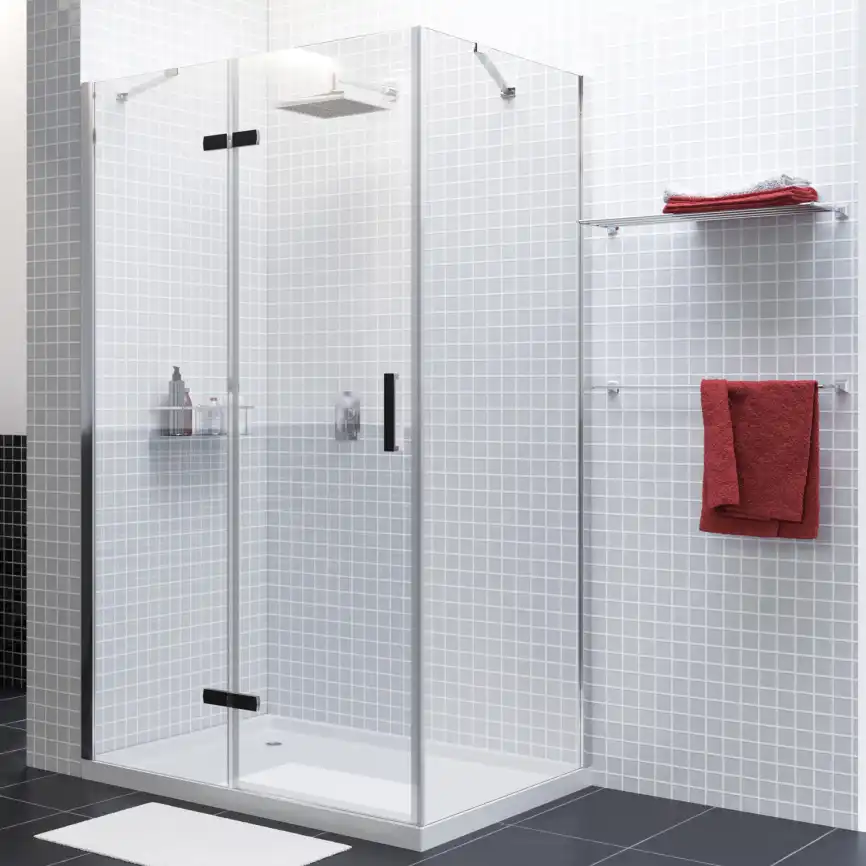 Душевой уголок WasserKRAFT Aller 10H 120х90 10H07LBLACK профиль Черный / Хром стекло Прозрачное фото 2