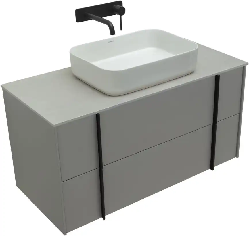 Тумба под раковину Allen Brau Reality 100 1.32007.PGM платина матовый фото 9