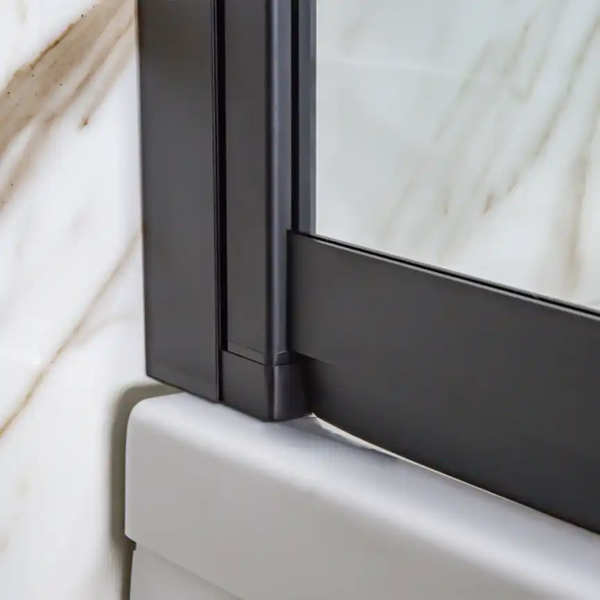 Шторка на ванну AVS Слайдер Плюс 80 профиль черный, стекло прозрачное, 803-0011-150-82-BM-T фото 15