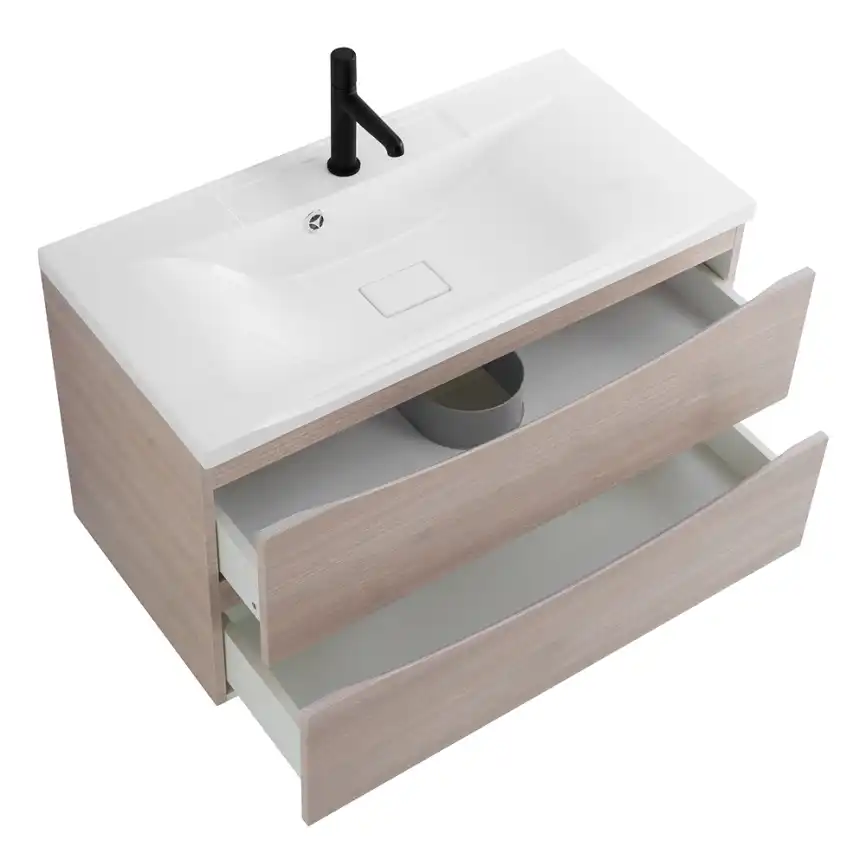 Тумба под раковину BelBagno MARINO-800-2C-SO-RG-P подвесная Rovere Grigio фото 13