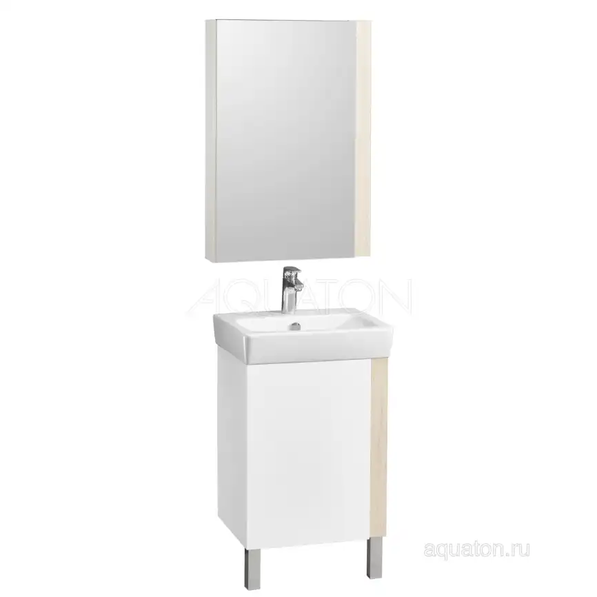 Зеркало-шкаф Aquaton Кантри 55 1A257702AHB20  цвет, белый / дуб верона фото 3