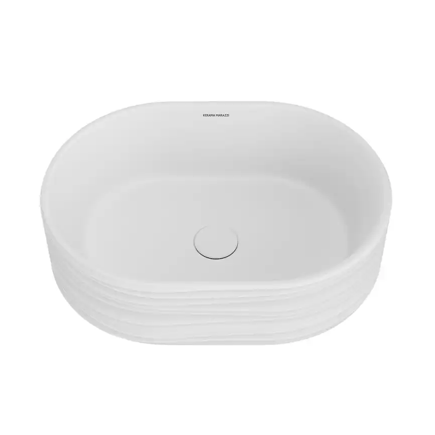 Раковина KERAMA MARAZZI ARTBASIN Sabbia накладная, 50 см, белая матовая, SA.wb.50\WHT.M фото 3