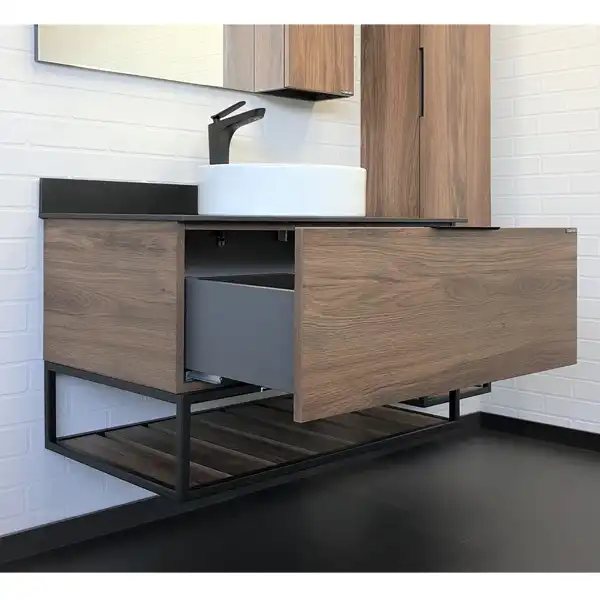 Тумба с умывальником Comforty Порто 90 Дуб темно-коричневый, 00-00008927 фото 3