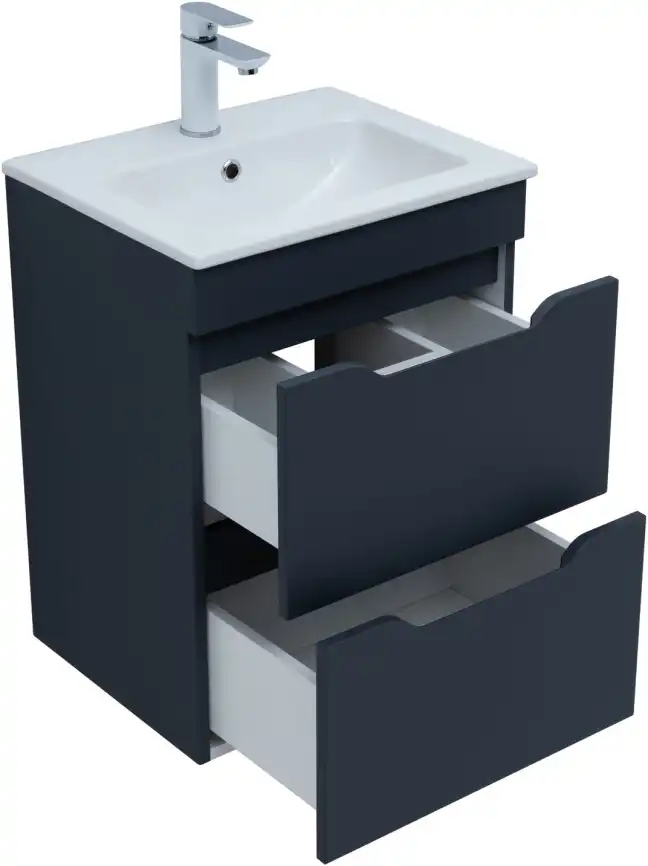 Тумба под раковину Aquanet Практика 50 маренго (2 ящика) 330456 фото 5