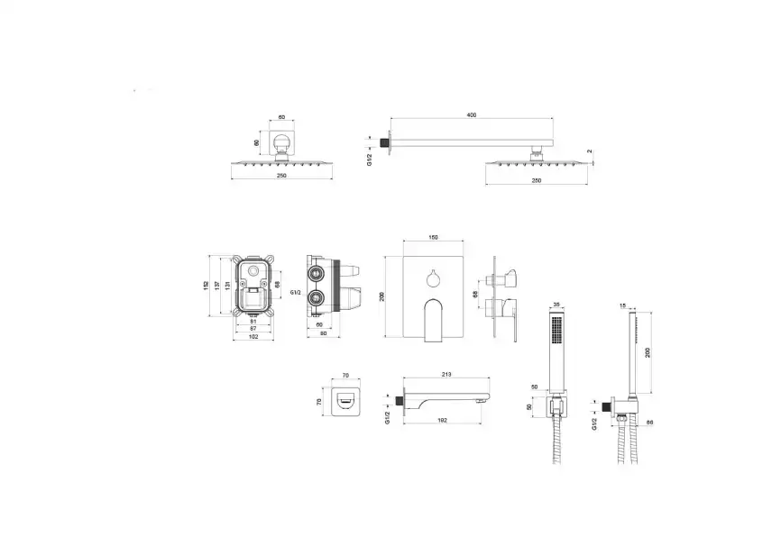 Душевая система Aquatek ЛИРА AQ1473CR, Хром фото 4