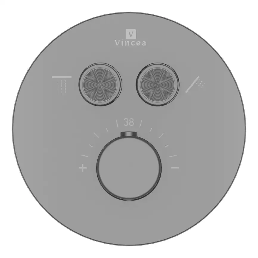 Душевая система  Vincea Inspire VSFW-3I22MT5GM VSFW-3I22MT5GM  с термостатом, встраиваемая, вороненная сталь фото 9