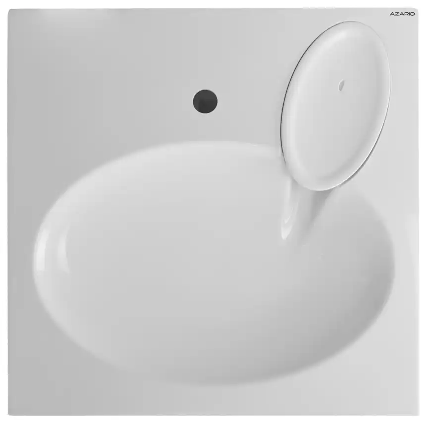 Раковина Azario Elegance NEW 60х60 CS00086606 над стиральной машиной, из литьевого мрамора, Белая фото 1