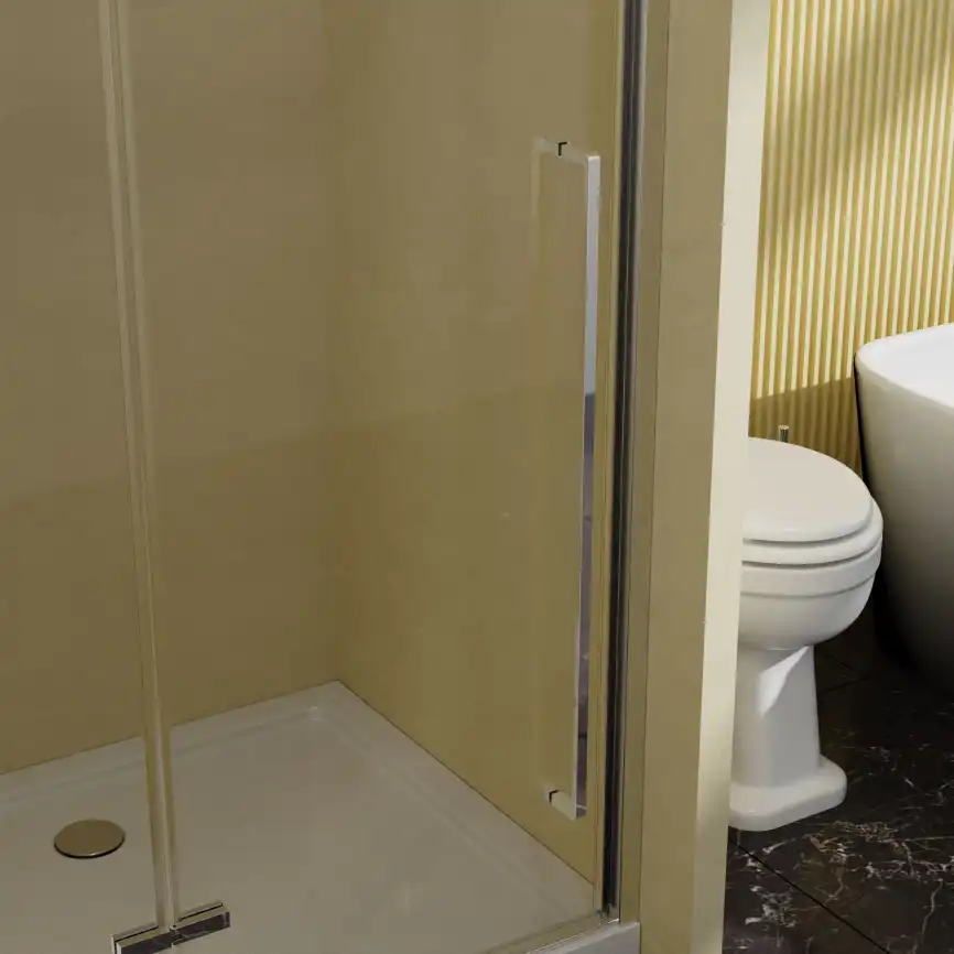 Душевая дверь Vincea Slim-N 90 VDPH-5SN900CL, распашная, профиль хром, стекло прозрачное фото 3