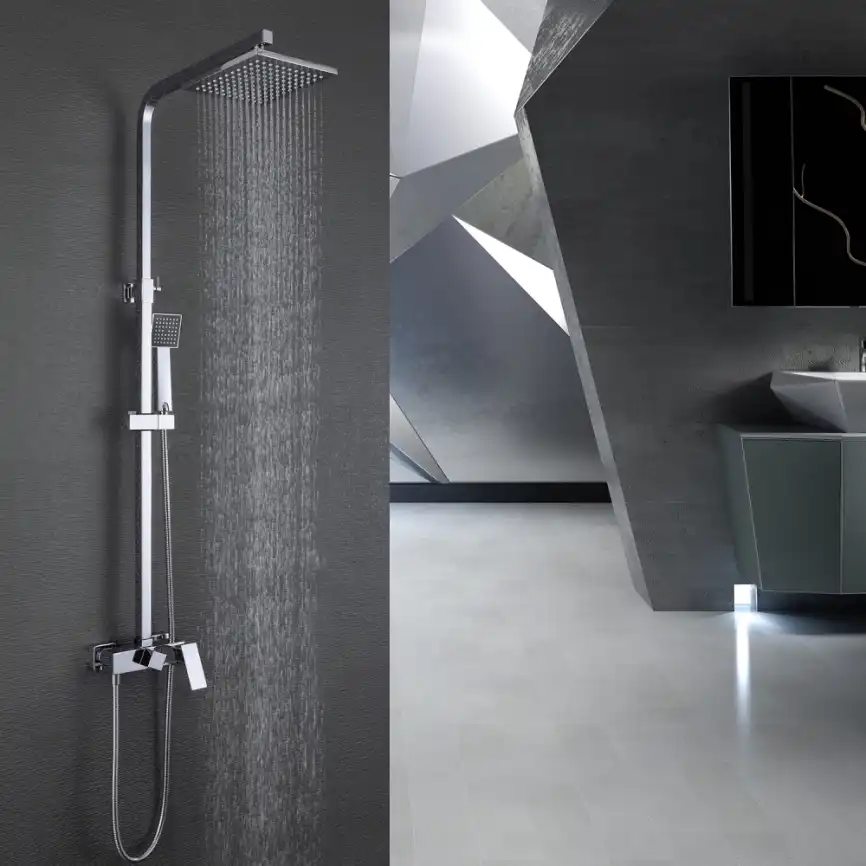 Душевая стойка ABBER Daheim AF8220 без излива, хром фото 3