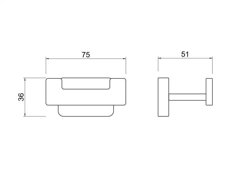 Крючок для полотенец Aquatek Либра AQ4302CR двойной, Хром фото 2