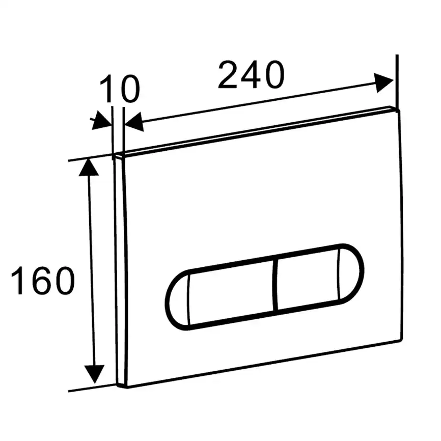 Кнопка смыва AZARIO NEW AZ-004.02 двойная, пластик, хром фото 2