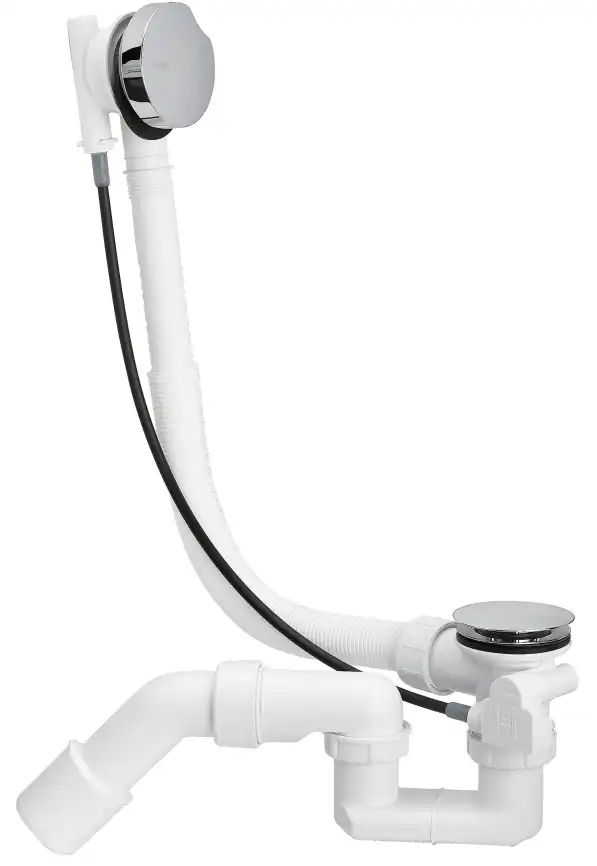 Слив-перелив Viega Simplex 285357 для ванны, полуавтоматический, хром фото 1