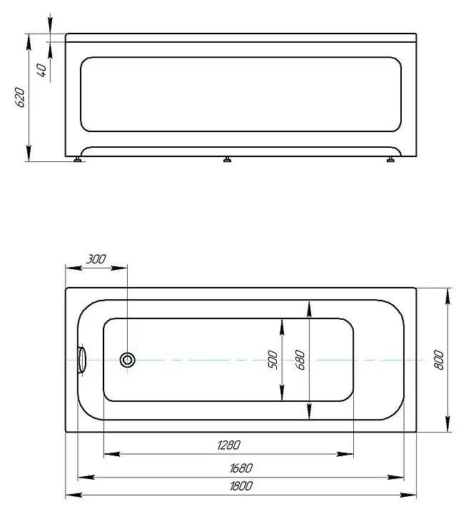 Акриловая ванна AZARIO BELLA 180х80 AV.0020180, прямоугольная фото 5