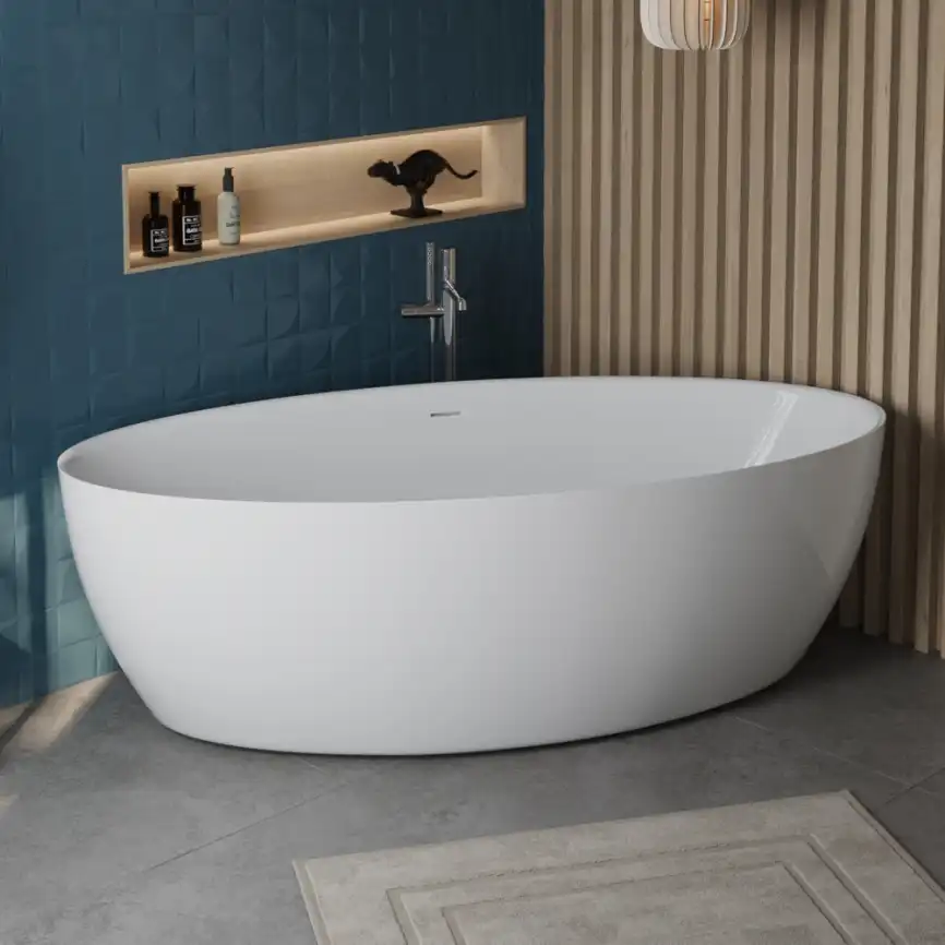 Акриловая ванна BelBagno 186х88 BB707-1860-880, отдельностоящая, Белая глянцевая фото 1