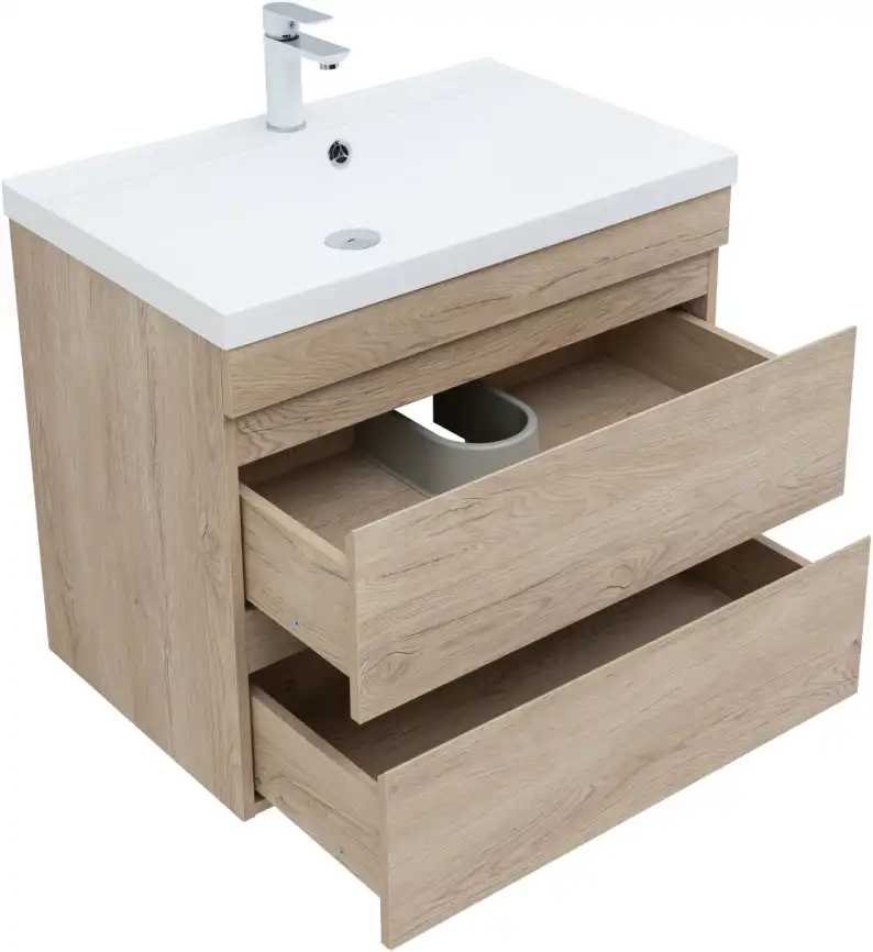 Тумба под раковину Aquanet Нота New 75 дуб светлый 334198 фото 4
