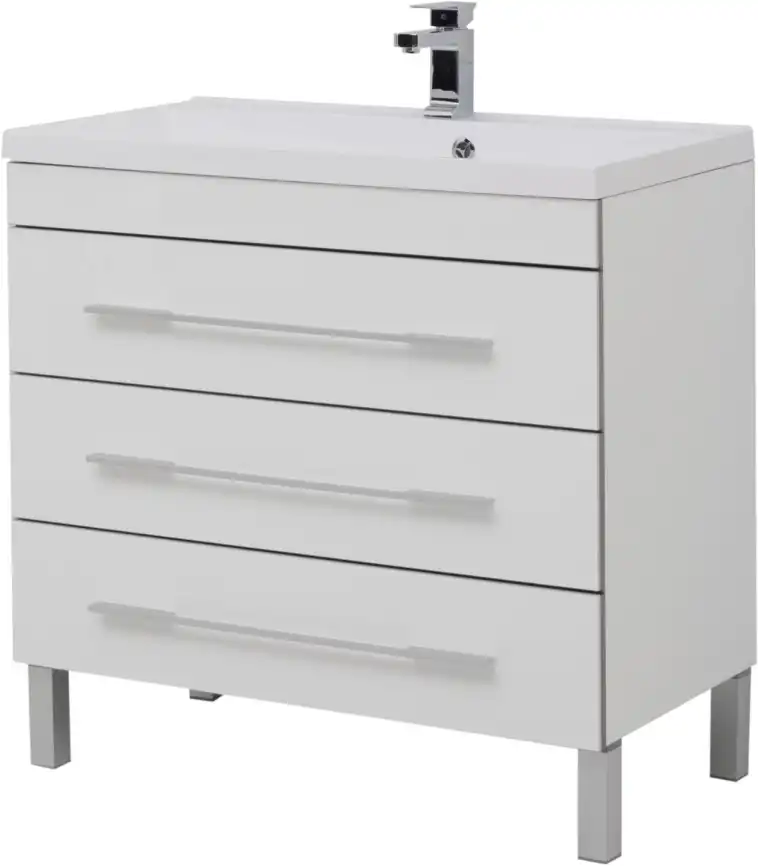 Тумба под раковину Aquanet Верона 90 белый (напольная 3 ящика) 178470 фото 6