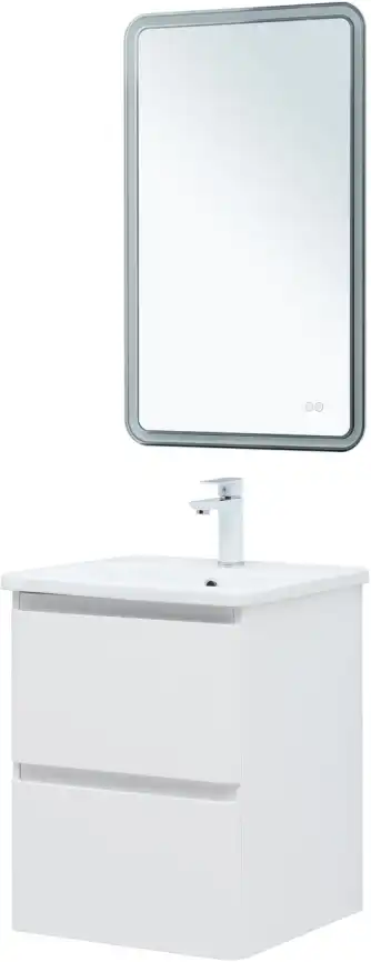 Тумба под раковину Aquanet Эмбер 50 белый матовый 330463 фото 8