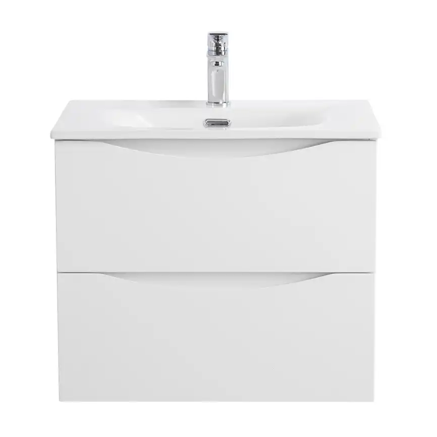 Тумба под раковину BelBagno MARINO-CER-N-600-2C-SO-BL-P подвесная Bianco Lucido фото 1