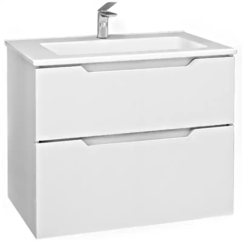 Тумба под раковину Jorno SLIDE 75 Sli.01.75/P/W Белая фото 1